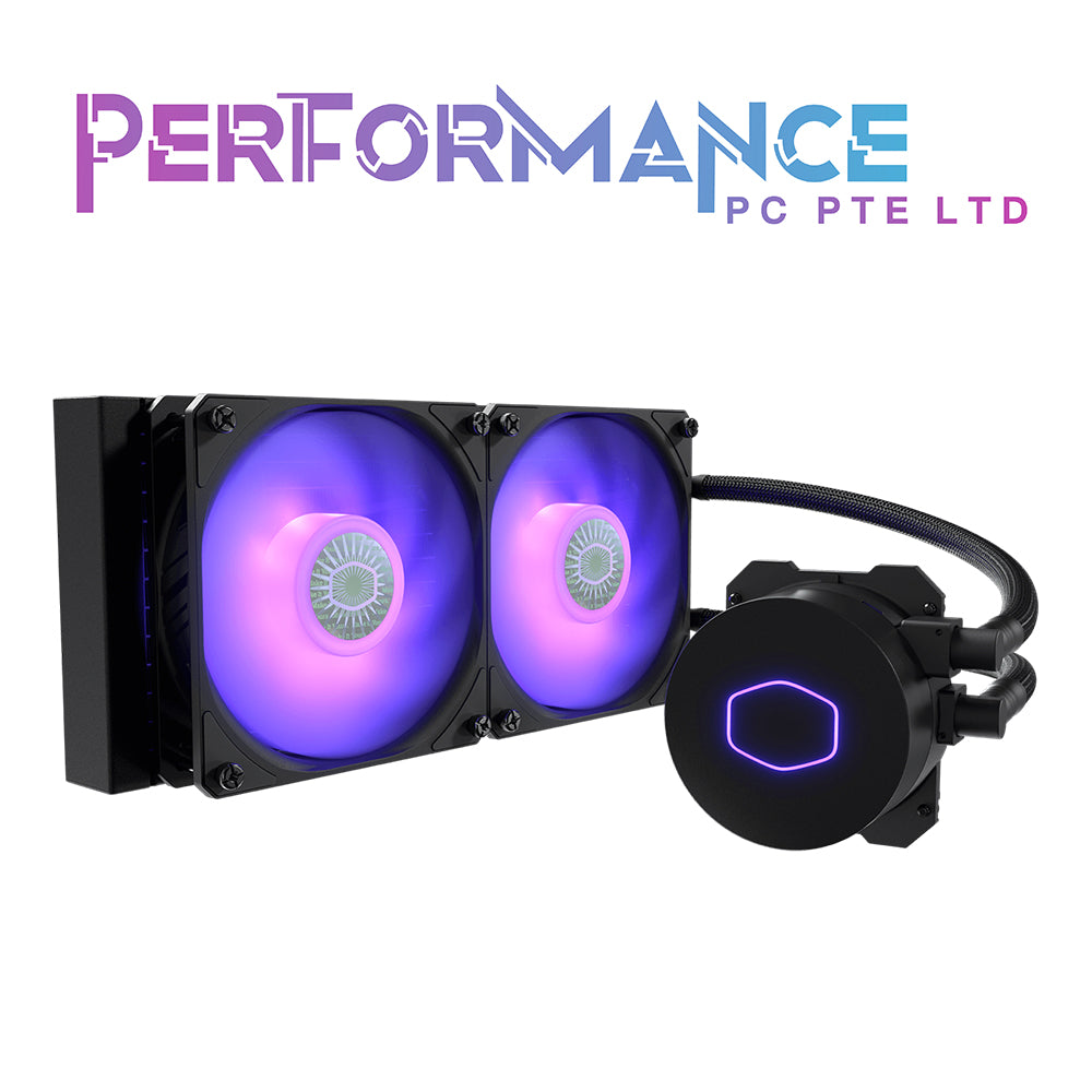 Cooler Master MasterLiquid ML240L RGB V2 Black/White Edition, Close-Loop AIO CPU Liquid Cooler, 120 Radiator, SickleFlow 120mm, RGB Lighting, 3rd Gen Dual Chamber Pump for AMD Ryzen/Intel LGA1700*/1200/115X (2 YEARS WARRANTY BY BAN LEONG TECHNOLOGIES PTE