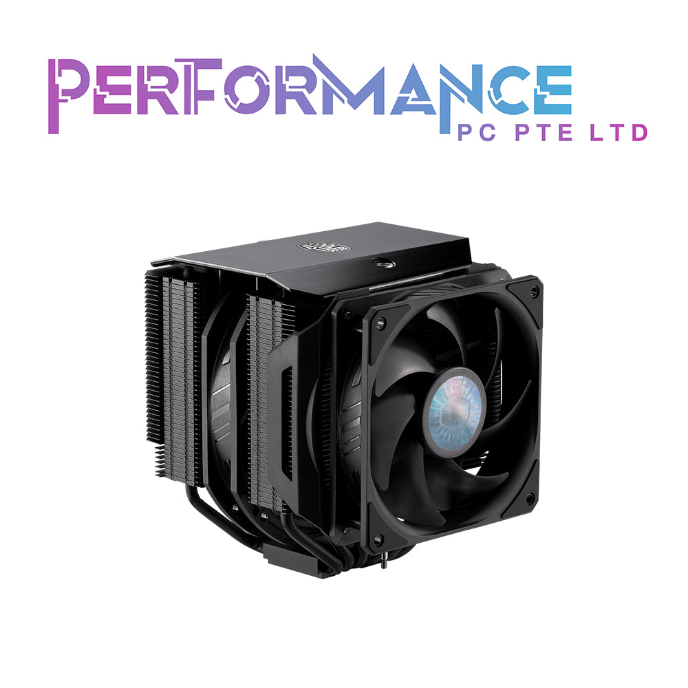 Cooler Master MasterAir MA624 Stealth CPU Air Cooler, Dual Tower Heatsink, Push-Pull SickleFlow 140 V2 Fans, 6 Heat Pipe Array, Easy Installation, Matte Black Finish - Universal Socket Compatibility (5 YEARS WARRANTY BY BAN LEONG TECHNOLOGIES PTE LTD)