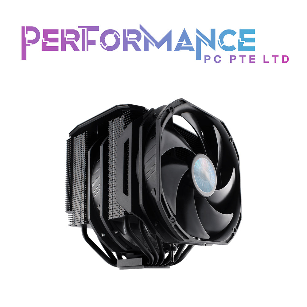 Cooler Master MasterAir MA624 Stealth CPU Air Cooler, Dual Tower Heatsink, Push-Pull SickleFlow 140 V2 Fans, 6 Heat Pipe Array, Easy Installation, Matte Black Finish - Universal Socket Compatibility (5 YEARS WARRANTY BY BAN LEONG TECHNOLOGIES PTE LTD)