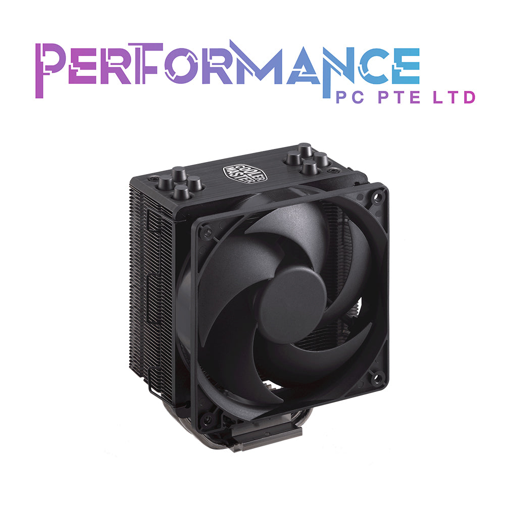 Cooler Master Hyper 212 Black Edition Non RGB/RGB CPU Air Cooler, SF120R Non RGB/RGB Fan, Anodized Gun-Metal Black, Brushed Nickel Fins (2 YEARS WARRANTY BY BAN LEONG TECHNOLOGIES PTE LTD)