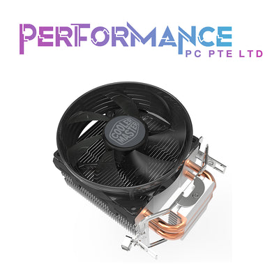 Cooler Master Hyper T20 Compact CPU Air Cooler, 95mm Fan, 2 Copper Direct Contact Heat Pipe for AMD Ryzen/Intel LGA1200/1151 (2 YEARS WARRANTY BY BAN LEONG TECHNOLOGIES PTE LTD)