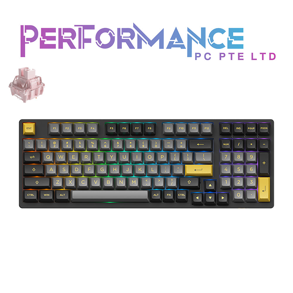 AKKO Keyboard RGB Hotswap 3mode - 3098N Black & Gold TTC Princess Switch ( 1 YEAR WARRANTY BY TECH DYNAMIC PTE LTD)