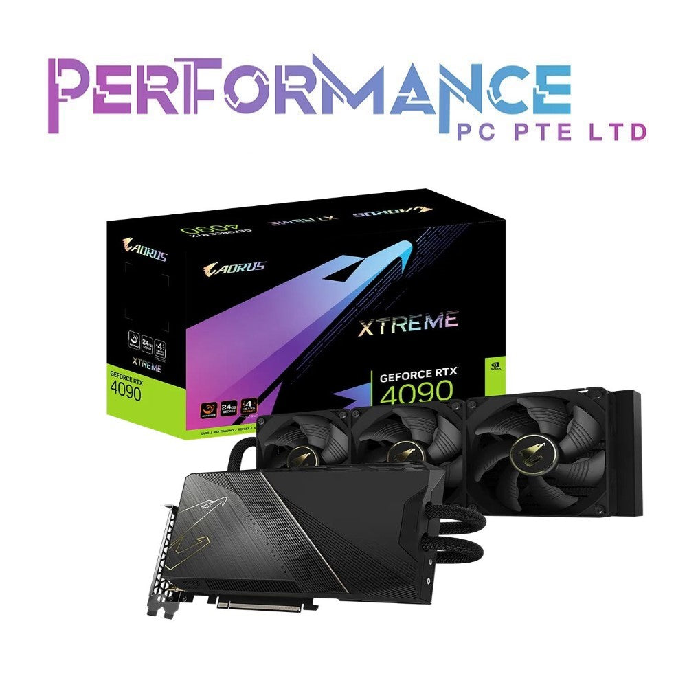 Gigabyte AORUS GeForce RTX 4090 RTX4090 XTREME WATERFORCE 24G Graphic Card (3 + 1 YEARS WARRANTY CDL TRADING PTE LTD) with online warranty register requirement
