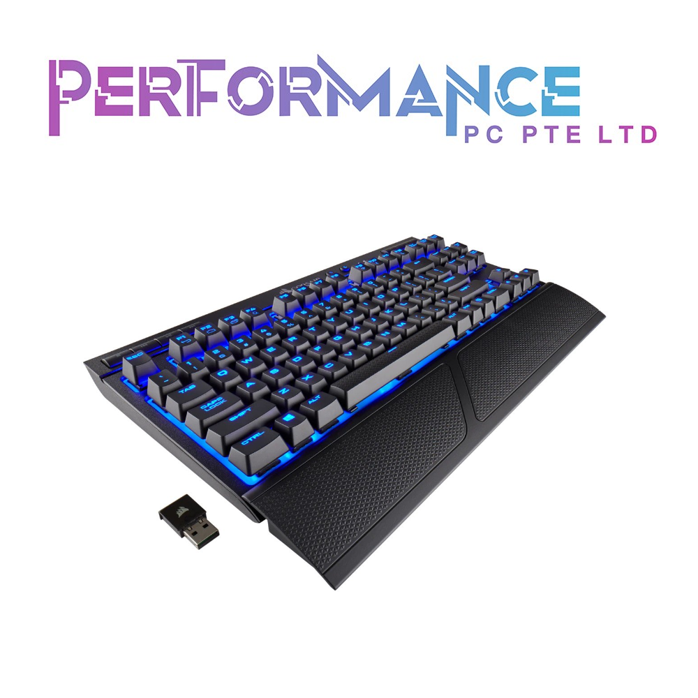 CORSAIR K63 Wireless Mechanical Gaming Keyboard - Blue LED - Cherry MX Red (2 YEARS WARRANTY BY CONVERGENT SYSTEMS PTE LTD)
