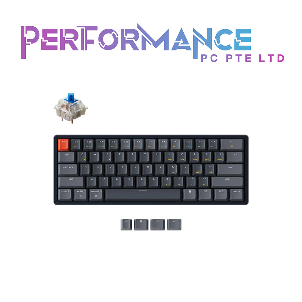 Keychron K12 Wireless Mechanical Keyboard 61 Key RGB Aluminium Hot Swap Gateron Brown/Blue Switch (1 YEAR WARRANTY BY TECH DYNAMIC PTE LTD)