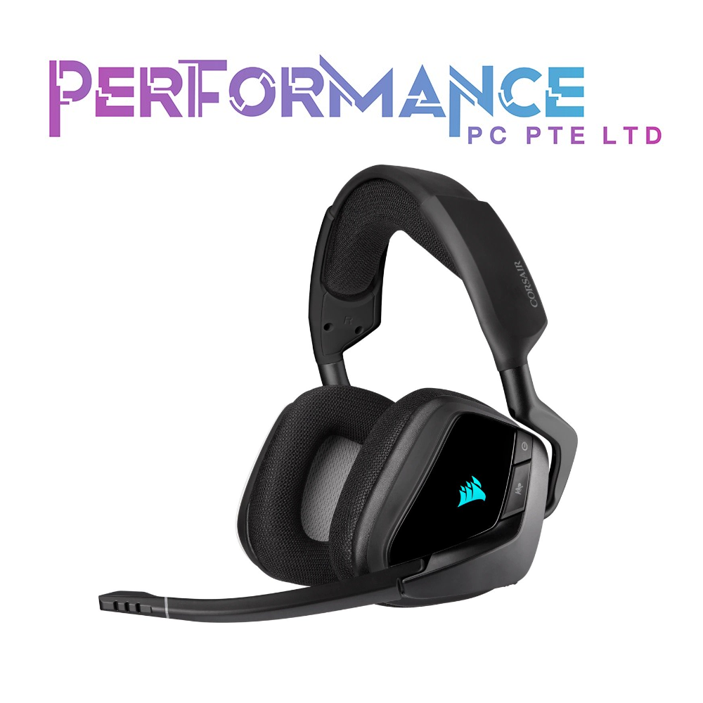 CORSAIR VOID RGB ELITE Wireless/Wired Premium Gaming Headset with 7.1 Surround Sound - Carbon/White (2 YEARS WARRANTY BY CONVERGENT SYSTEMS PTE LTD)