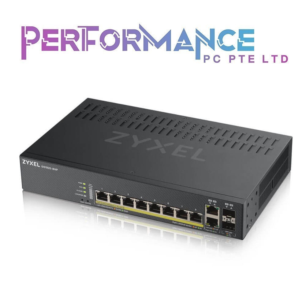 Zyxel GS1920-8HP 8-port GbE Smart Managed PoE Switch (5 YEARS LOCAL WARRANTY)