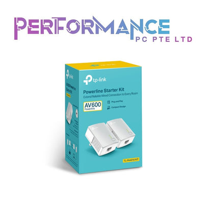 TP-LINK TL-PA4010KIT AV600 Nano Powerline Adapter Starter Kit, up to 500Mbps (3 YEARS WARRANTY BY BAN LEONG TECHNOLOGIES PTE LTD)