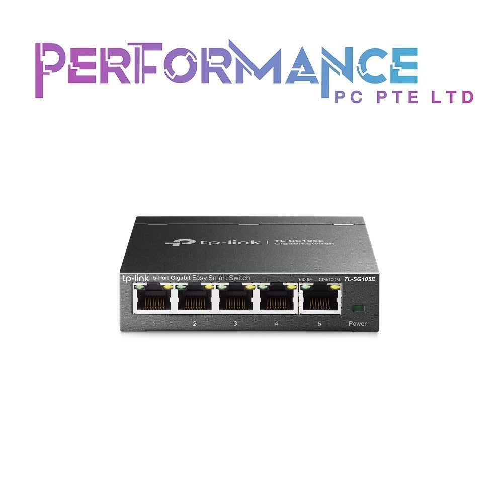 TP-Link TL-SG105E 5 Port Gigabit Switch | Easy Smart Managed | Plug & Play | Limited Lifetime Protection | Desktop/Wall-Mount | Shielded Ports | Support QoS, Vlan, IGMP and Link Aggregation (3 YEARS WARRANTY BY BAN LEONG TECHNOLOGIES PTE LTD)