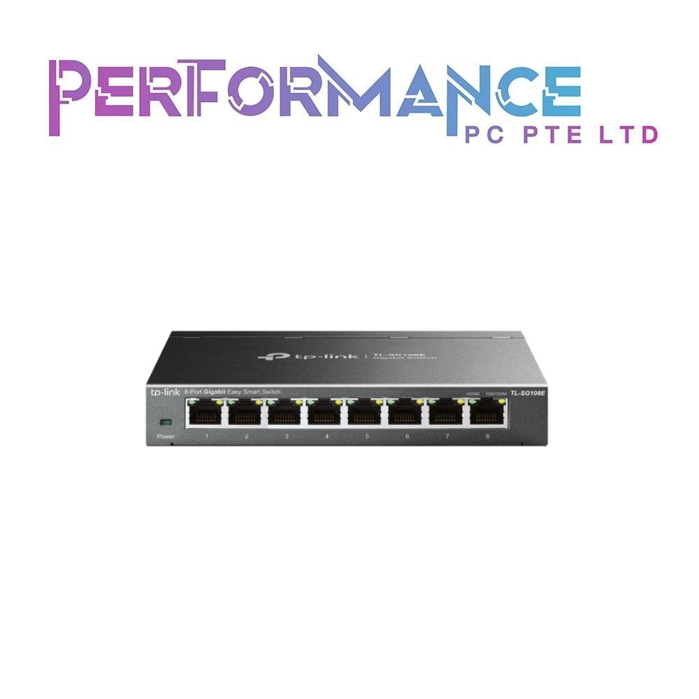 TP-Link TL-SG108E 8 Port Gigabit Switch | Easy Smart Managed | Plug & Play | Limited Lifetime Protection | Desktop/Wall-Mount | Sturdy Metal w/ Shielded Ports | Support QoS, Vlan, IGMP and LAG (3 YEARS WARRANTY BY BAN LEONG TECHNOLOGIES PTE LTD)