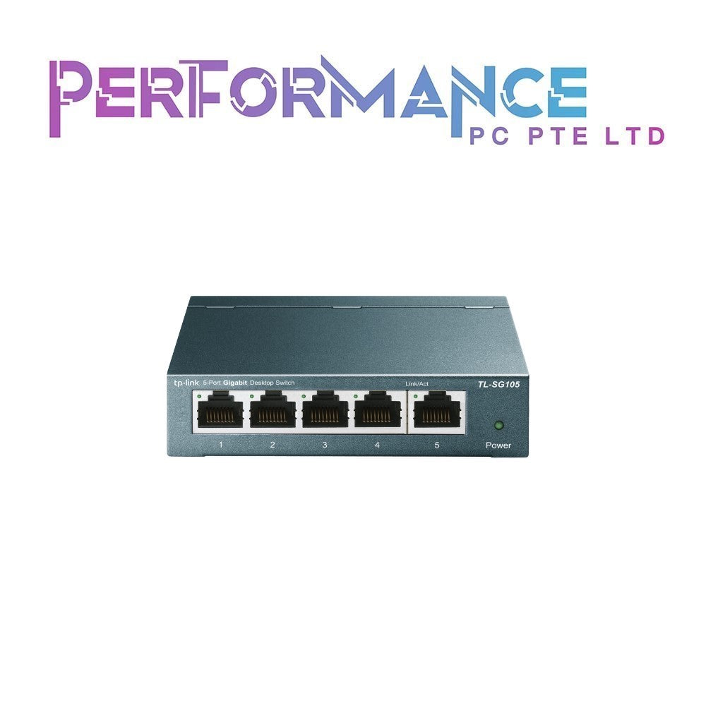 TP-Link TL-SG105 | 5 Port Gigabit Unmanaged Ethernet Network Switch, Ethernet Splitter | Plug & Play | Fanless Metal Design | Shielded Ports | Traffic Optimization (3 YEARS WARRANTY BY BAN LEONG TECHNOLOGIES PTE LTD)