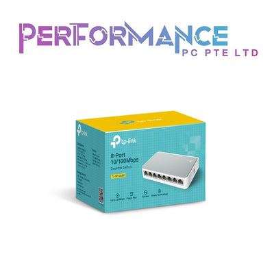 TP-Link TL-SF1008D 8 Port 10/100Mbps Fast Ethernet Switch | Desktop Ethernet Splitter | Ethernet Hub | Plug and Play | Fanless Quiet | Desktop Design | Green Technology | Unmanaged, White (3 YEARS WARRANTY BY BAN LEONG TECHNOLOGIES PTE LTD)