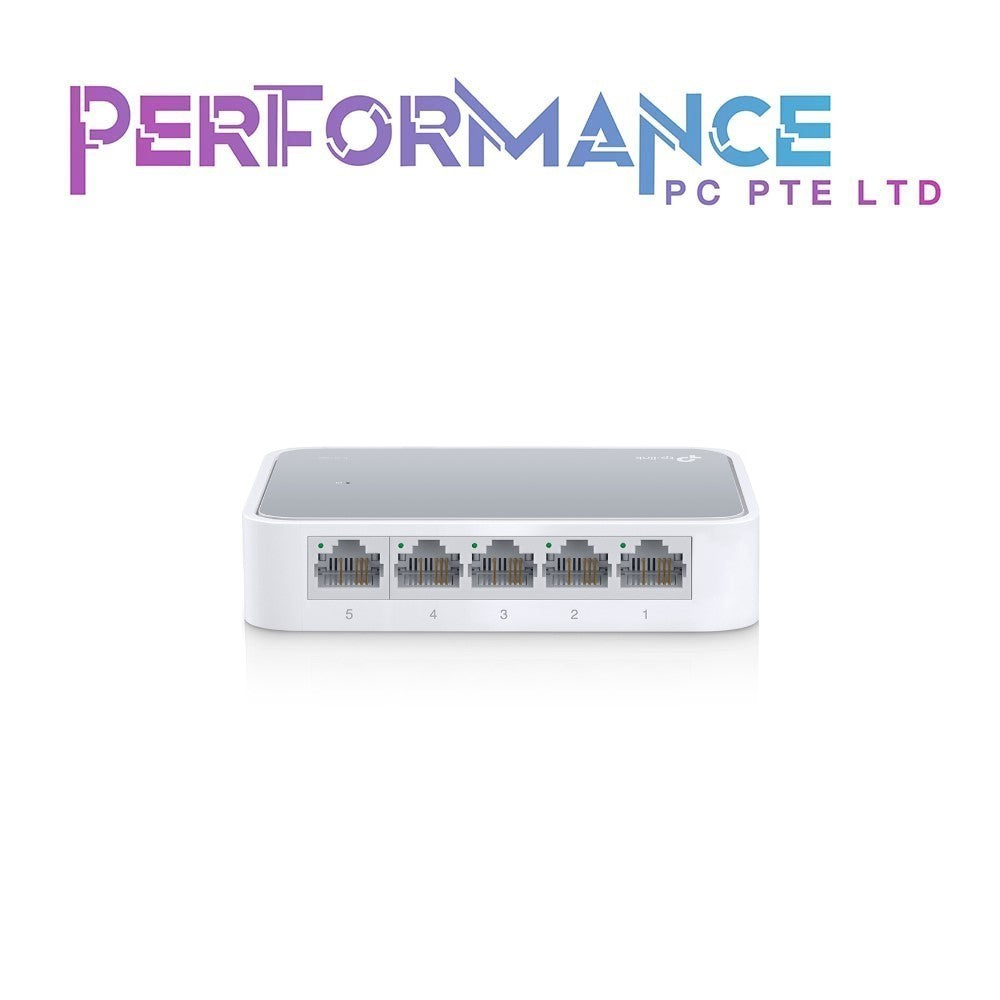 TP-Link TL-SF1005D 5 Port 10/100 Mbps Fast Ethernet Switch | Desktop Ethernet Splitter | Ethernet Hub | Plug & Play | Fanless Quiet | Desktop Design | Green Technology | Unmanaged, White (3 YEARS WARRANTY BY BAN LEONG TECHNOLOGIES PTE LTD)