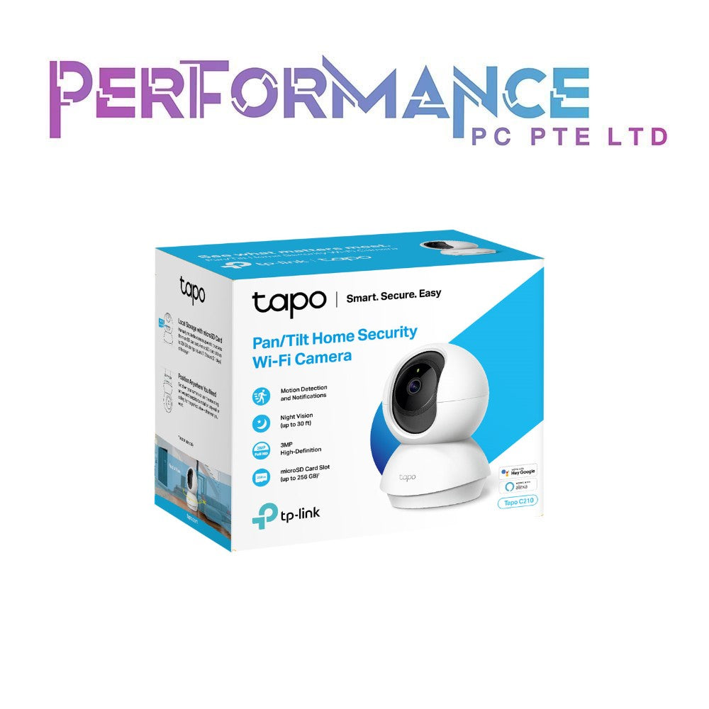 TP Link Tapo C210 Pan Tilt Home Security WiFi Camera Crystal Clear 3MP TPLink (3 YEARS WARRANTY BY BAN LEONG TECHNOLOGIES PTE LTD)