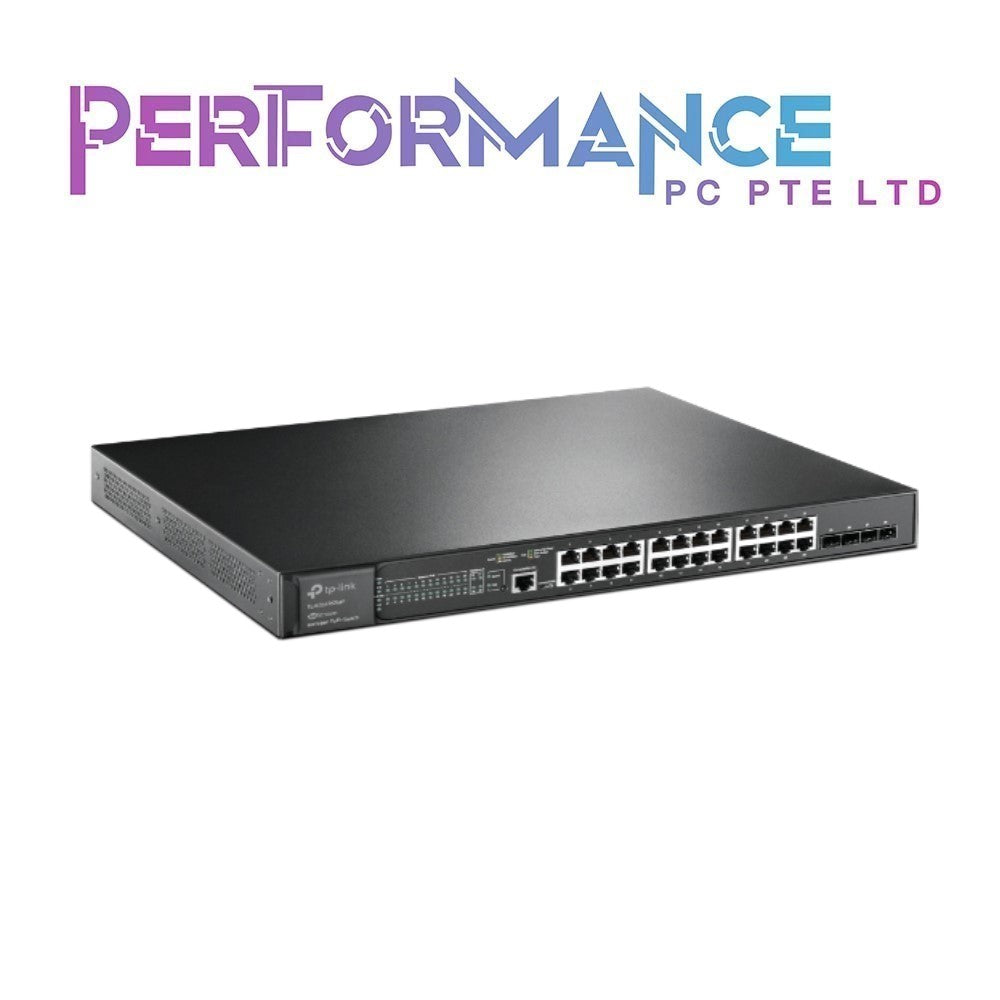 TP-Link TL-SG3428XMP , Jetstream 24 Port Gigabit Smart Managed L2+ PoE switch , 24 PoE+ Port 384W, 4 * 10GE SFP+ Slots , Omada SDN Integrated , IPv6 and Static Routing (3 YEARS WARRANTY BY BAN LEONG TECHNOLOGIES PTE LTD)