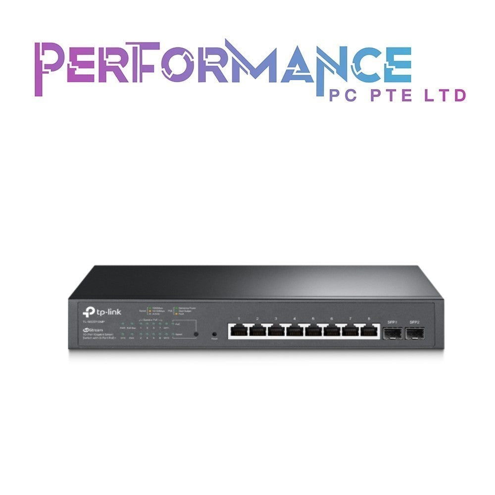 TP-Link TL-SG2210MP | Jetstream 10 Port Gigabit Smart Managed PoE switch | 8 PoE+ Ports 150W, 2 SFP Slots | Omada SDN Integrated | PoE Recovery | IPv6 | Static Routing (3 YEARS WARRANTY BY BAN LEONG TECHNOLOGIES PTE LTD)