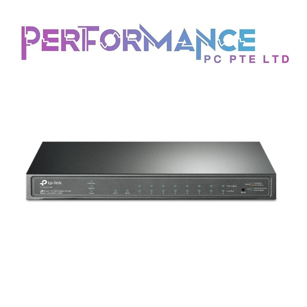 TP-Link TL-SG2210P V3, Jetstream 8 Port Gigabit Smart Managed PoE Switch, 8 PoE+ Ports 61W, 2 SFP Slots, Omada SDN Integrated, PoE Recovery, IPv6, Static Routing (3 YEARS WARRANTY BY BAN LEONG TECHNOLOGIES PTE LTD)