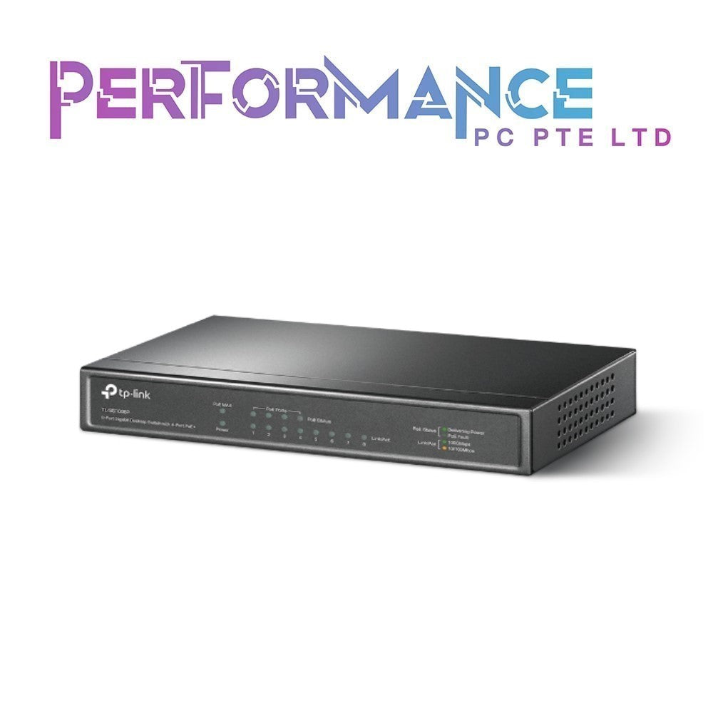 TP-Link TL-SG1008P V4 | 8 Port Gigabit PoE Switch | 4 PoE+ Ports 64W | Desktop | Plug & Play | Sturdy Metal w/ Shielded Ports | Fanless | QoS & IGMP Snooping | Unmanaged, Black (3 YEARS WARRANTY BY BAN LEONG TECHNOLOGIES PTE LTD)