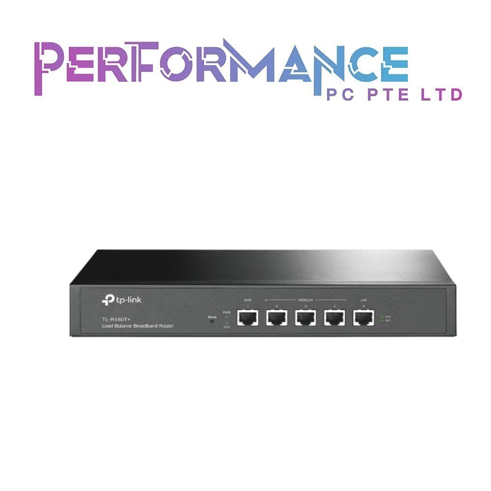 TP-Link TL-480T+ SafeStream 10/100 Broadband Desktop/Rackmount Loadbalance Router, 150M NAT throughput, 30k Concurrent Sessions, VLAN, Multi-NAT, 4 WAN Load balance or auto failover (3 YEARS WARRANTY BY BAN LEONG TECHNOLOGIES PTE LTD)