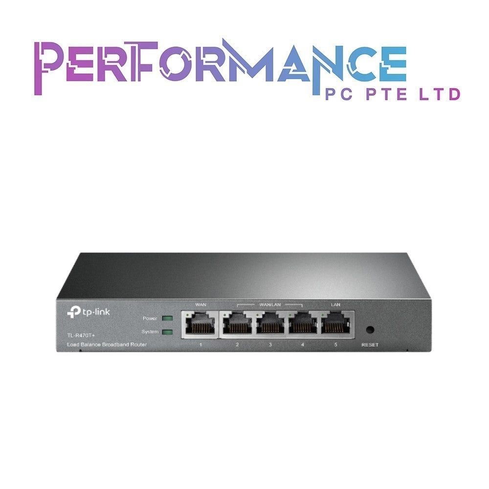 TP-Link TL-R470T+ Safestream Multi WAN Router | 4 10/100M WAN Ports w/ Load Balance Function | Portal Authencation Access Management | Abundant Security Features | Lightning Protection (3 YEARS WARRANTY BY BAN LEONG TECHNOLOGIES PTE LTD)