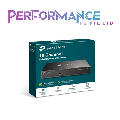 TP-Link NVR1016H VIGI 16 Channel Network Video Recorder Smartphone App Surveillance System H.265+ 80Mbps ONVIF Compliant (2 YEARS WARRANTY BY BAN LEONG TECHNOLOGIES PTE LTD)