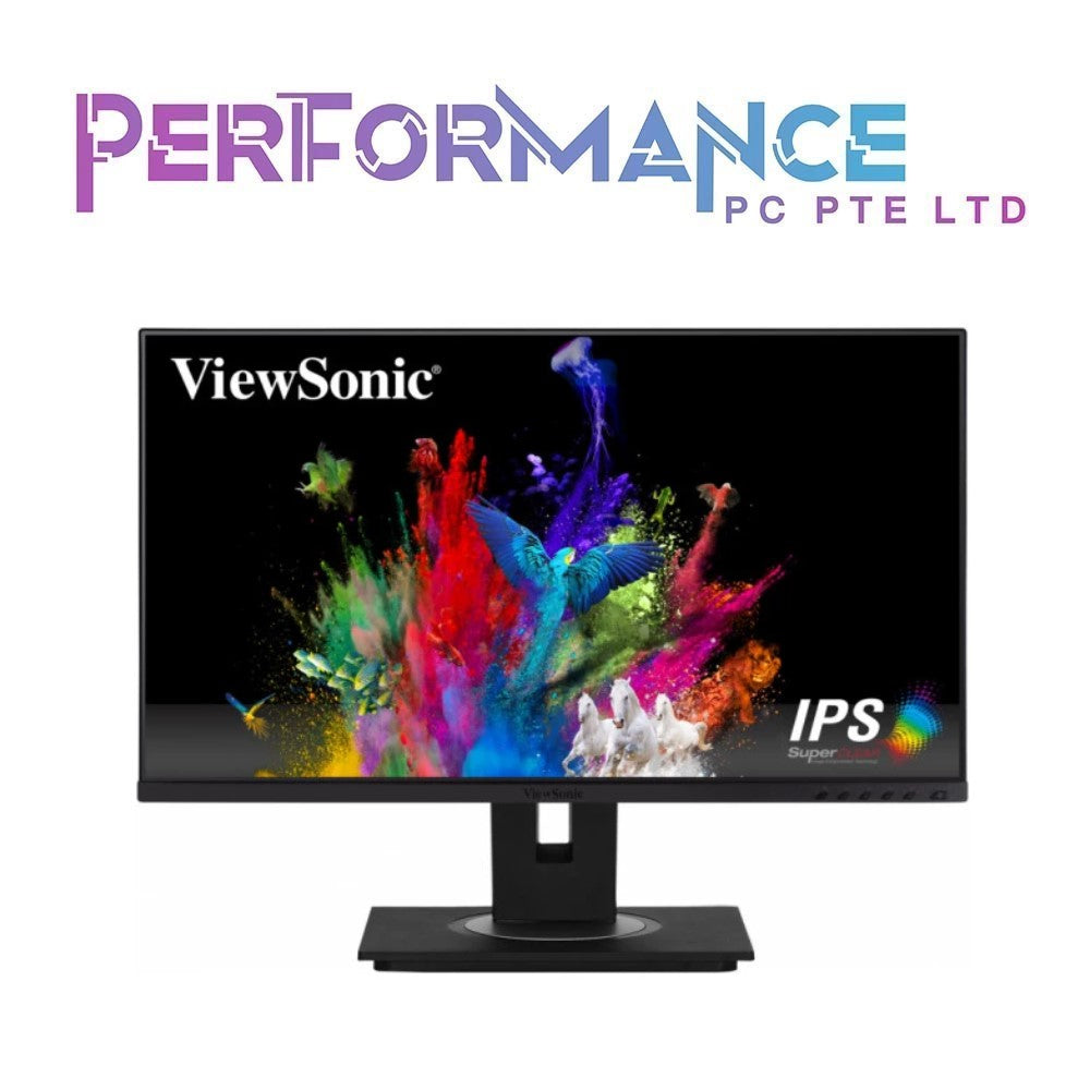 ViewSonic VG2455 24" IPS Full HD Type C Docking Monitor with USB 3.1, HDMI, DP, VGA, 40 Degree Tilt, Pan & Height Adjustments, for Home and Office (3 YEARS WARRANTY BY KARIA TECHOLOGY PTE LTD)