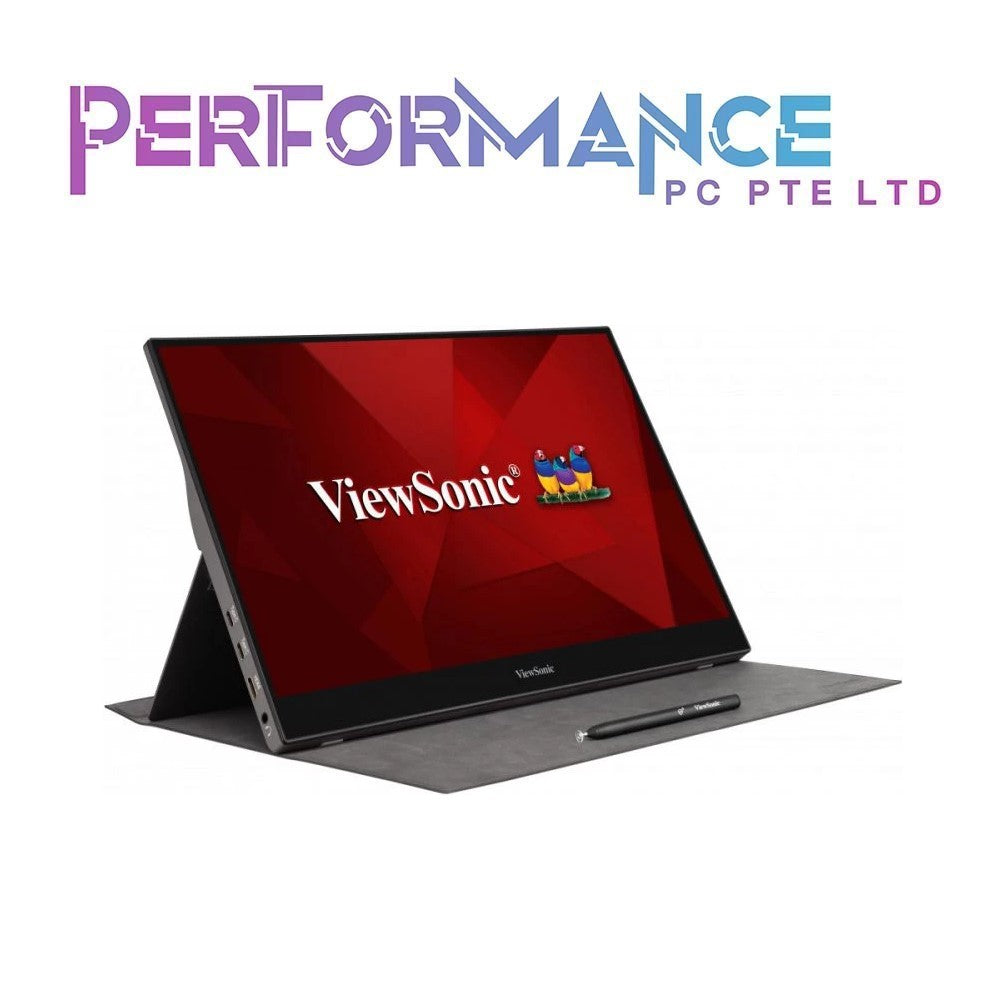 ViewSonic TD1655 15.6 Inch 1080p Portable Monitor with IPS Touchscreen, 2 Way Powered 60W USB C, Eye Care, Dual Speakers, Built in Stand with Cover (3 YEARS WARRANTY BY KARIA TECHOLOGY PTE LTD)