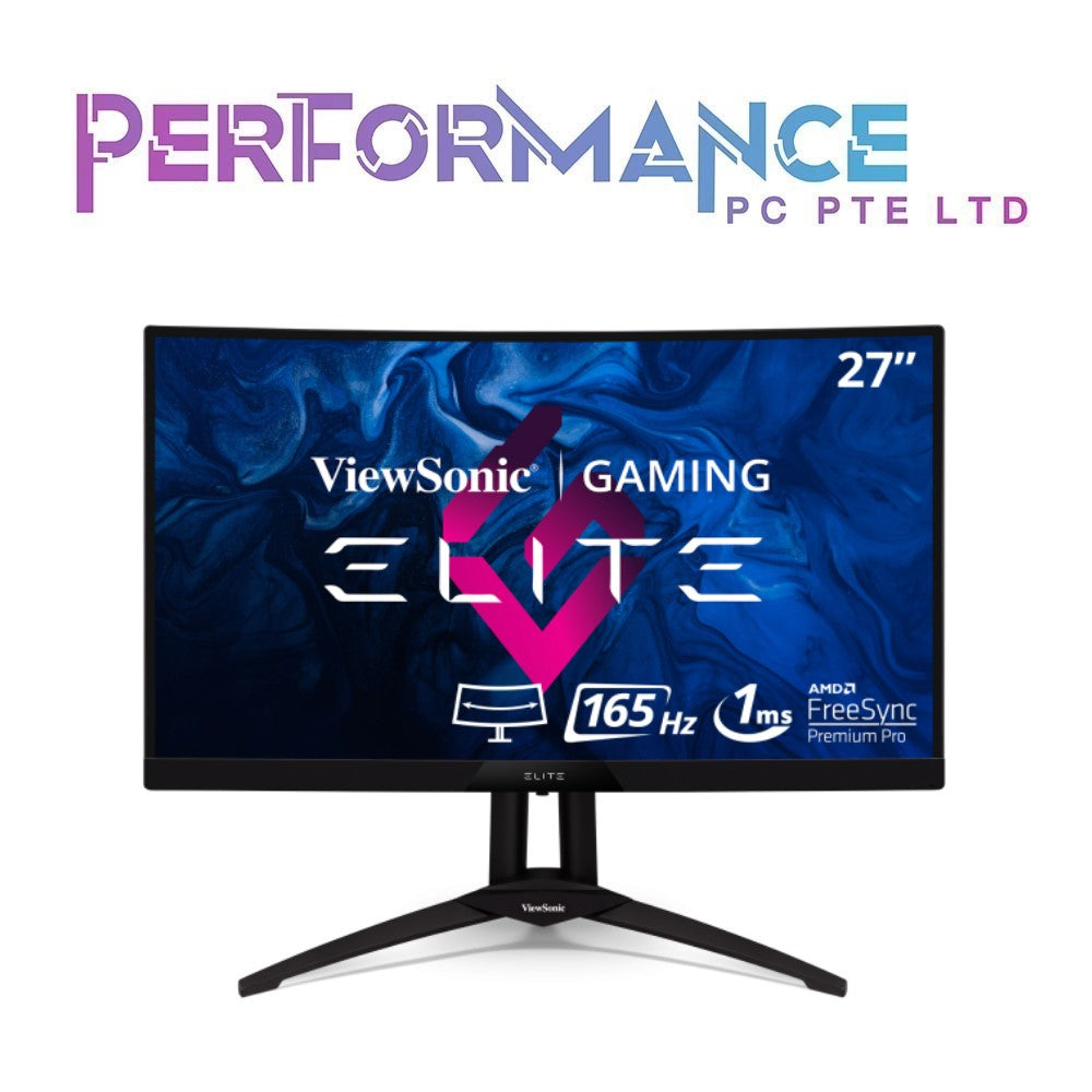 ViewSonic ELITE XG270QC 27 Inch Curved 1440p 1ms 165Hz Gaming Monitor with FreeSync Premium Pro, VESA Display HDR400 and Advanced Ergonomics for Esports (3 YEARS WARRANTY BY KARIA TECHOLOGY PTE LTD)