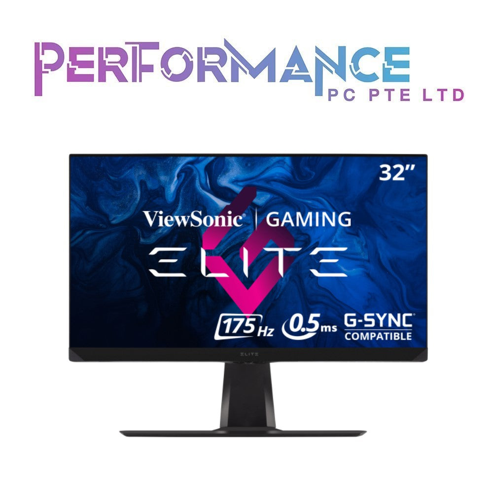 ViewSonic ELITE XG320Q 32 Inch 1440p 0.5ms 175Hz Gaming Monitor with GSYNC Compatible, HDR600, 99% AdobeRGB, HDMI, DisplayPort and Advanced Ergonomics for Esports (3 YEARS WARRANTY BY KARIA TECHOLOGY PTE LTD)