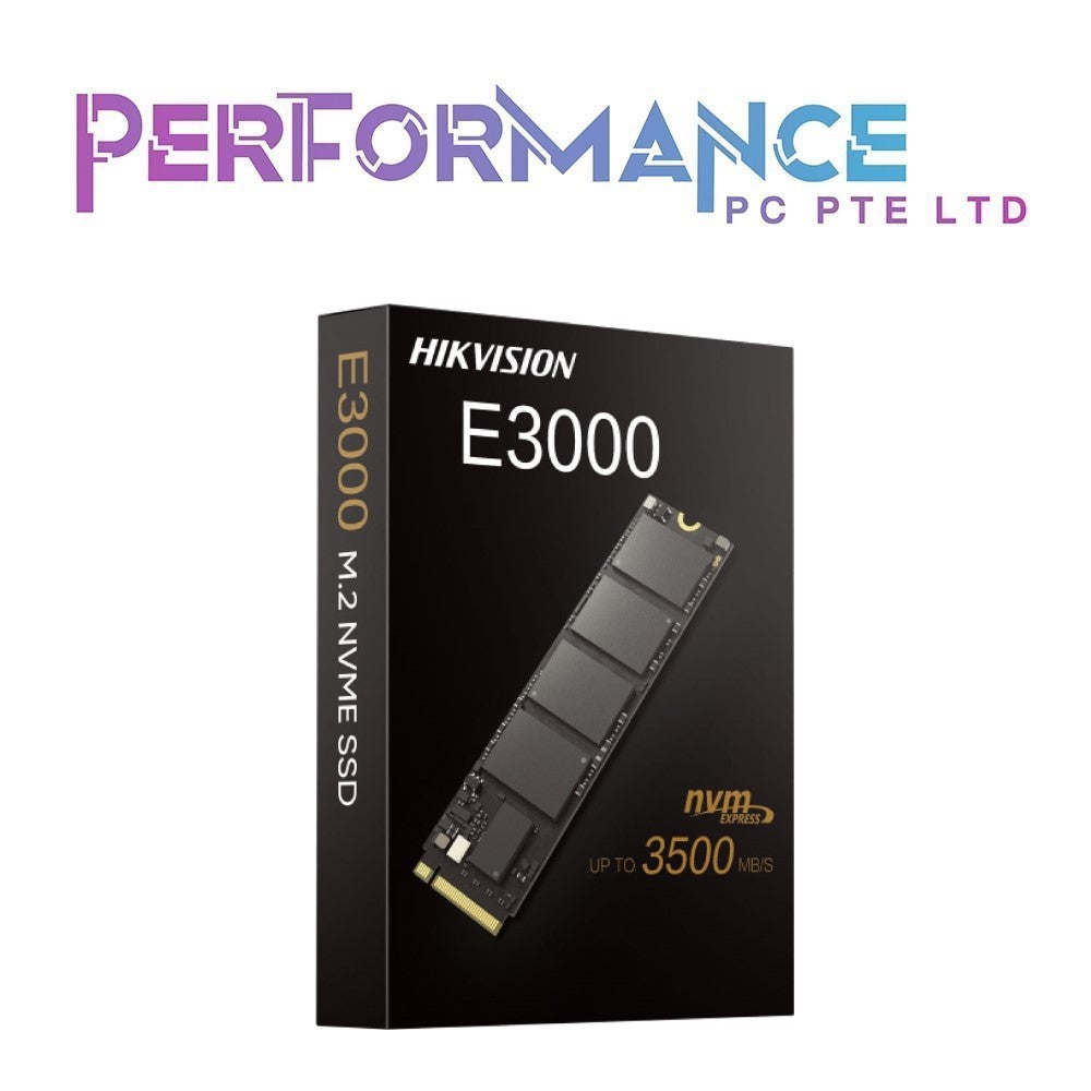 HIKVISION E3000 Internal NVMe PCIe M.2 SSD 256GB/512GB/1024GB, Internal Solid State Drive, Gen 3x4, 2280, 3D NAND Flash Memory, Up to 3500MB/s Read Speed (5 YEARS WARRANTY BY ETERNAL ASIA DISTRIBUTION PTE LTD)