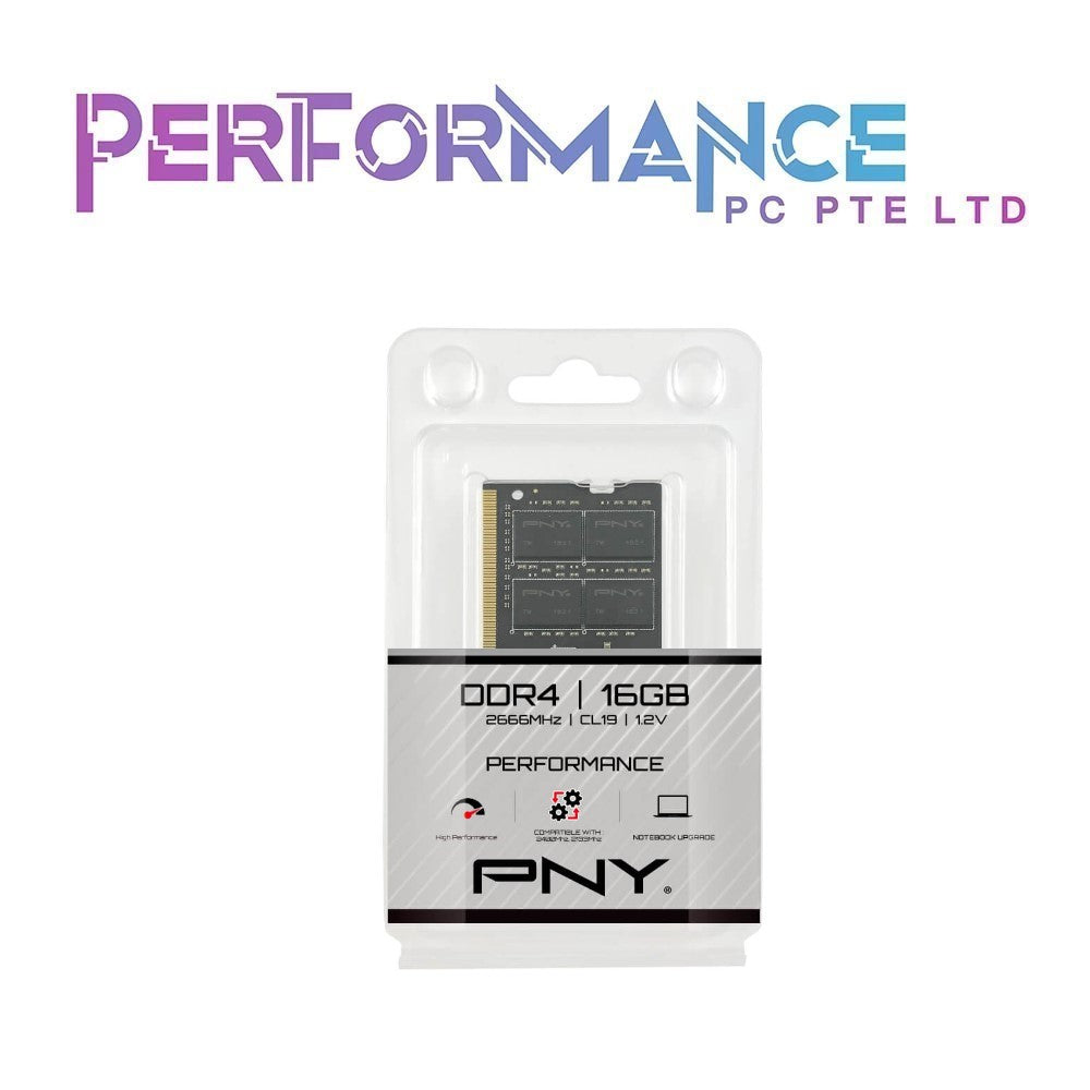 PNY Performance DDR4 2666MHz 4GB/8GB/16GB Notebook Memory (Single Pack) (LIFETIME WARRANTY BY KARIA TECHNOLOGY PTE LTD)