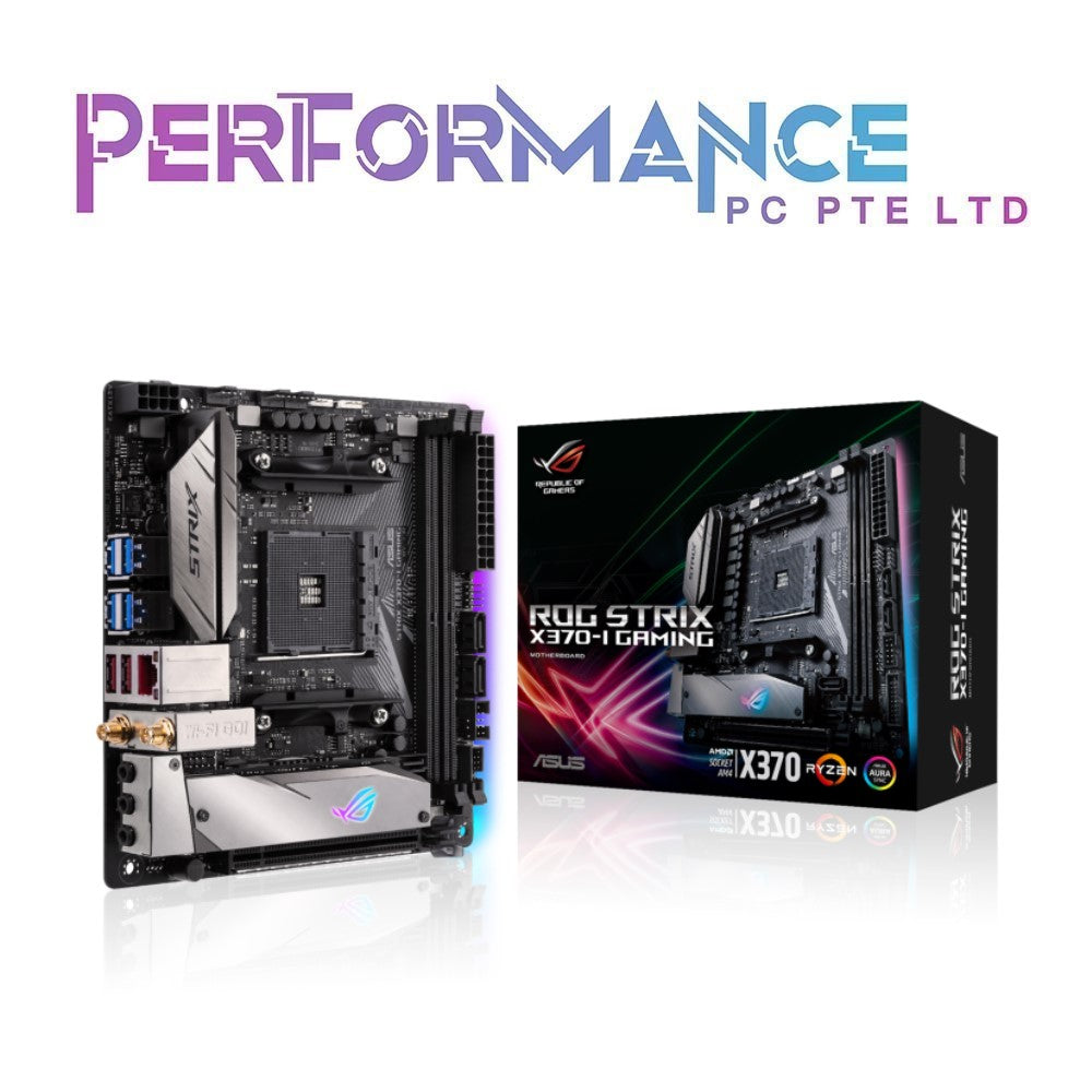 ASUS ROG STRIX X370-I GAMING AMD Ryzen AM4DDR4 M.2 mini-ITX X370 Motherboard with onboard 802.11ac WiFi, Gigabit LAN and USB 3.1 (3 YEARS WARRANTY BY AVERTEK ENTERPRISES PTE LTD)