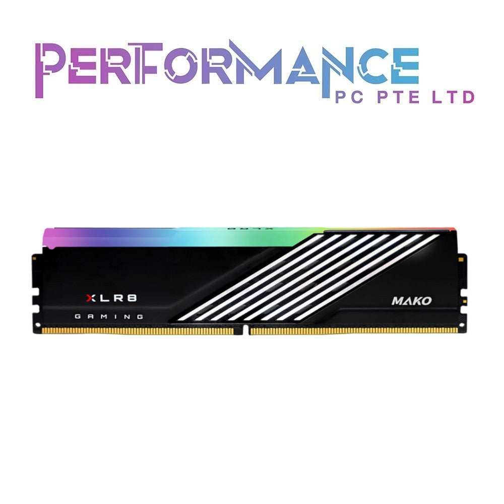 PNY XLR8 DDR5 6000MHz 16GB/32GB (1x16GB)/(2x16GB) MAKO RGB Desktop Memory - 38/38/38/77,1.3v,1KIT,MXR,RGB (LIFETIME WARRANTY BY KARIA TECHNOLOGY PTE LTD)