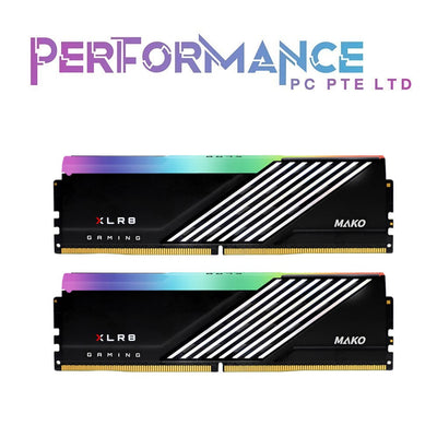PNY XLR8 DDR5 6000MHz 16GB/32GB (1x16GB)/(2x16GB) MAKO RGB Desktop Memory - 38/38/38/77,1.3v,1KIT,MXR,RGB (LIFETIME WARRANTY BY KARIA TECHNOLOGY PTE LTD)