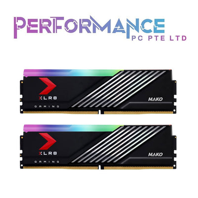 PNY XLR8 DDR5 6000MHz 16GB/32GB (1x16GB)/(2x16GB) MAKO RGB Desktop Memory - 38/38/38/77,1.3v,1KIT,MXR,RGB (LIFETIME WARRANTY BY KARIA TECHNOLOGY PTE LTD)