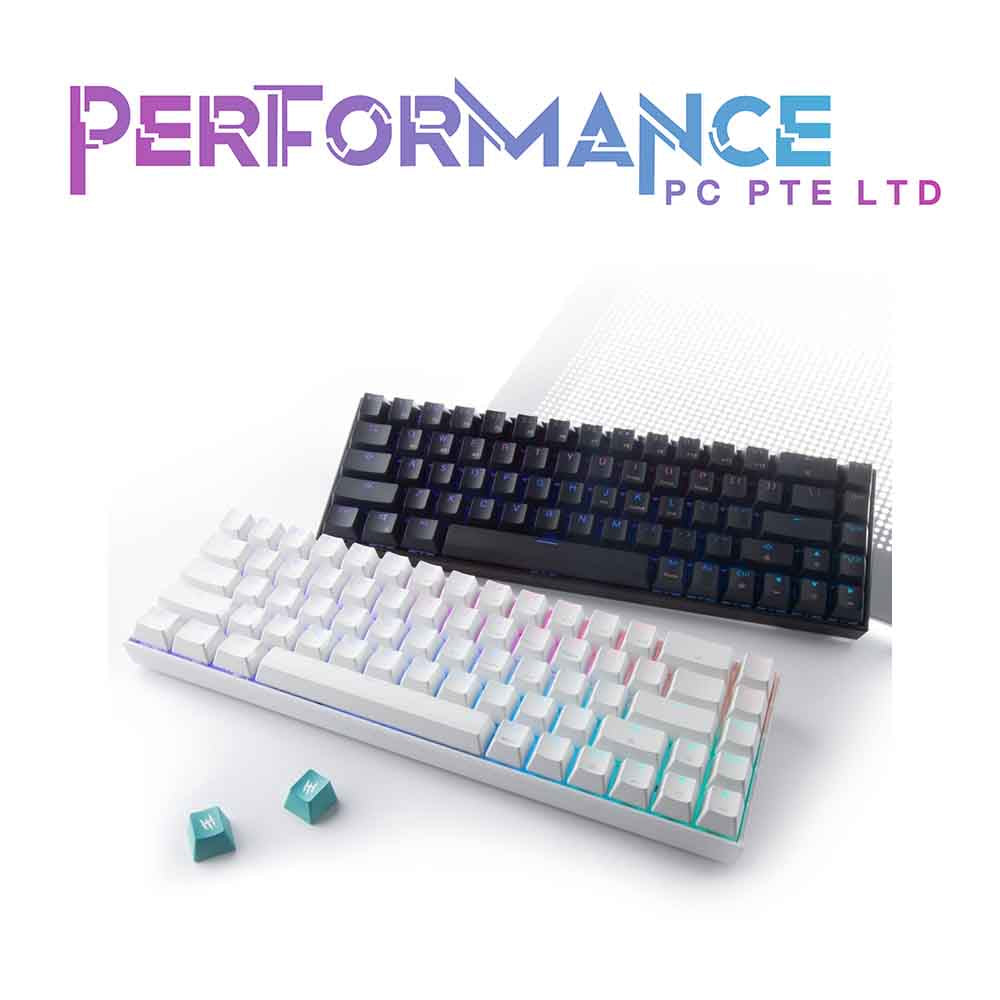 Tecware B68 Black/White Wireless Mechanical Keyboard Gateron Yellow/Brown (1 YEAR WARRANTY BY TECH DYNAMIC PTE LTD)