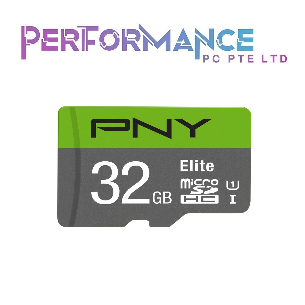 PNY Micro SD Elite U1 32GB/64GB/128GB Elite Class 10 Flash Memory Card 3-Pack - 100MB/s, Class 10, U1, Full HD, UHS-I, micro SD (LIFETIME WARRANTY BY KARIA TECHNOLOGY PTE LTD)