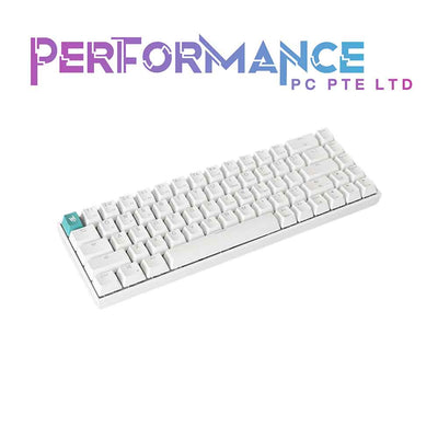 Tecware B68 Black/White Wireless Mechanical Keyboard Gateron Yellow/Brown (1 YEAR WARRANTY BY TECH DYNAMIC PTE LTD)