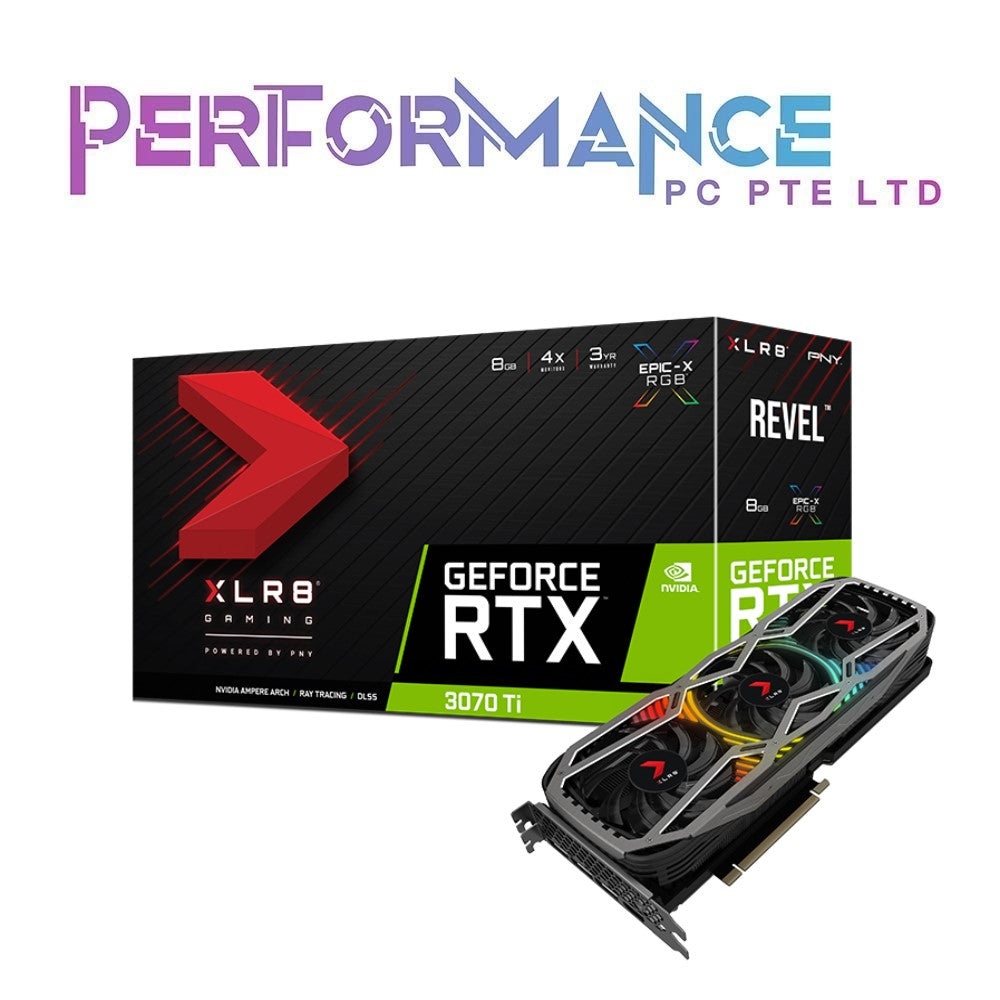 PNY GeForce RTX 3070 Ti 8GB XLR8 Gaming REVEL EPIC-X RGB™ Triple Fan Graphics Card (3 YEARS WARRANTY BY KARIA TECHNOLOGY PTE LTD)