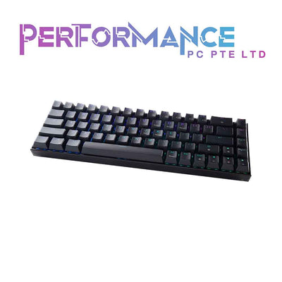 Tecware B68 Black/White Wireless Mechanical Keyboard Gateron Yellow/Brown (1 YEAR WARRANTY BY TECH DYNAMIC PTE LTD)