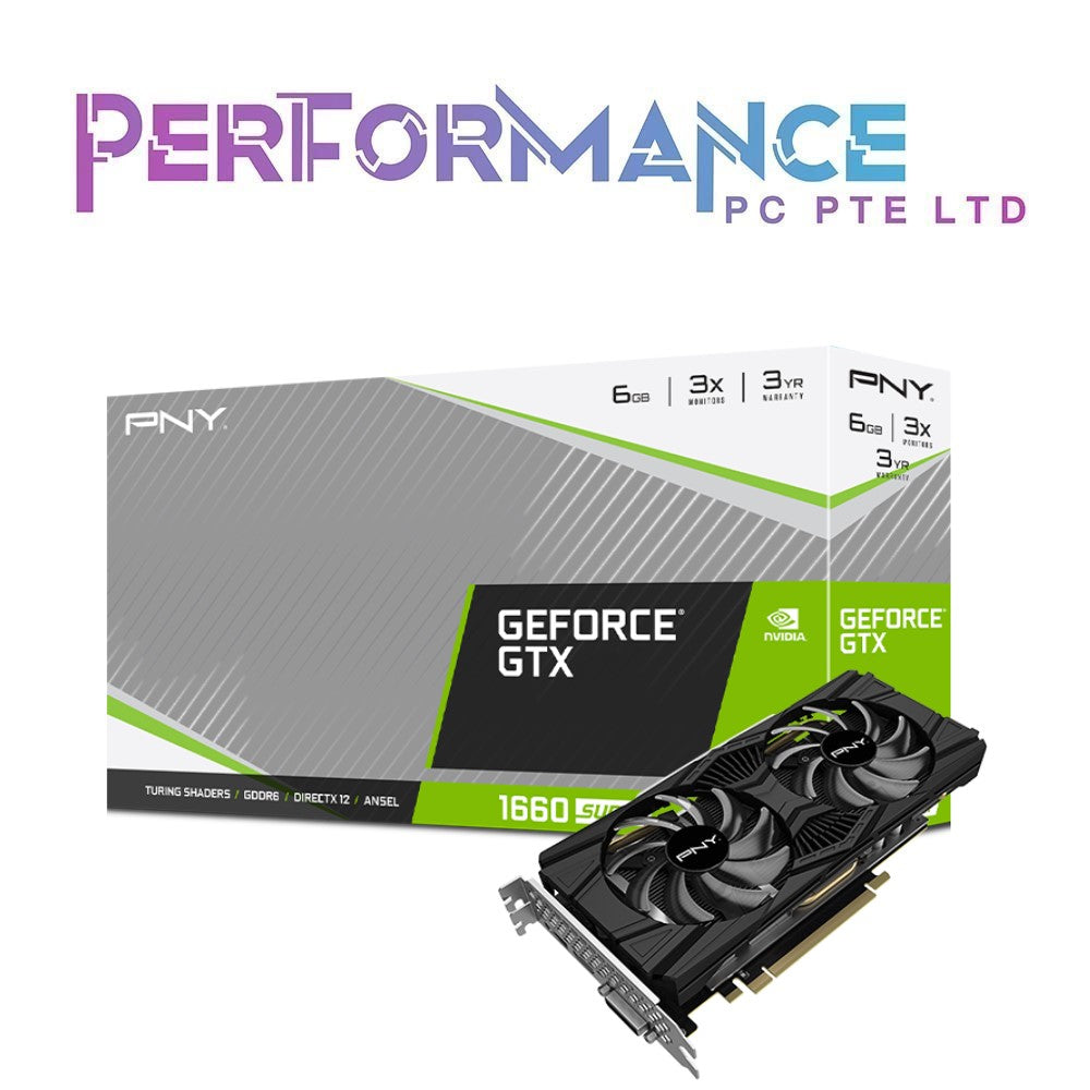 PNY GeForce GTX 1660 Super™ 6GB Dual Fan, XLR8, OC, PB (3 YEARS WARRANTY BY KARIA TECHNOLOGY PTE LTD)