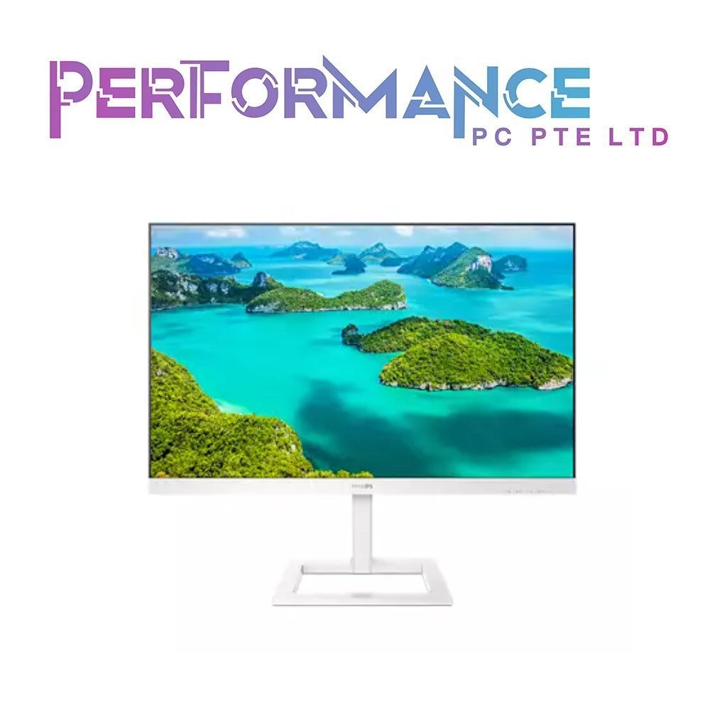 Philips 243E1EW 23.8 Inch FHD 1920x1080 75Hz White Monitor (3 YEARS WARRANTY BY CONVERGENT SYSTEMS PTE LTD)