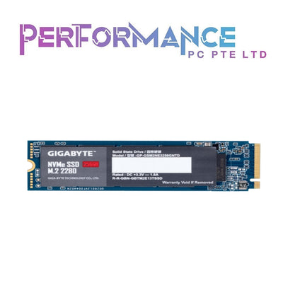 GIGABYTE NVMe SSD Gen 3 NVMe 1.3 PCIe 3.0x4 250GB/500GB/1TB M.2 SSD (R1700 / W1100) (5 YEARS WARRANTY BY CDL TRADING PTE LTD)
