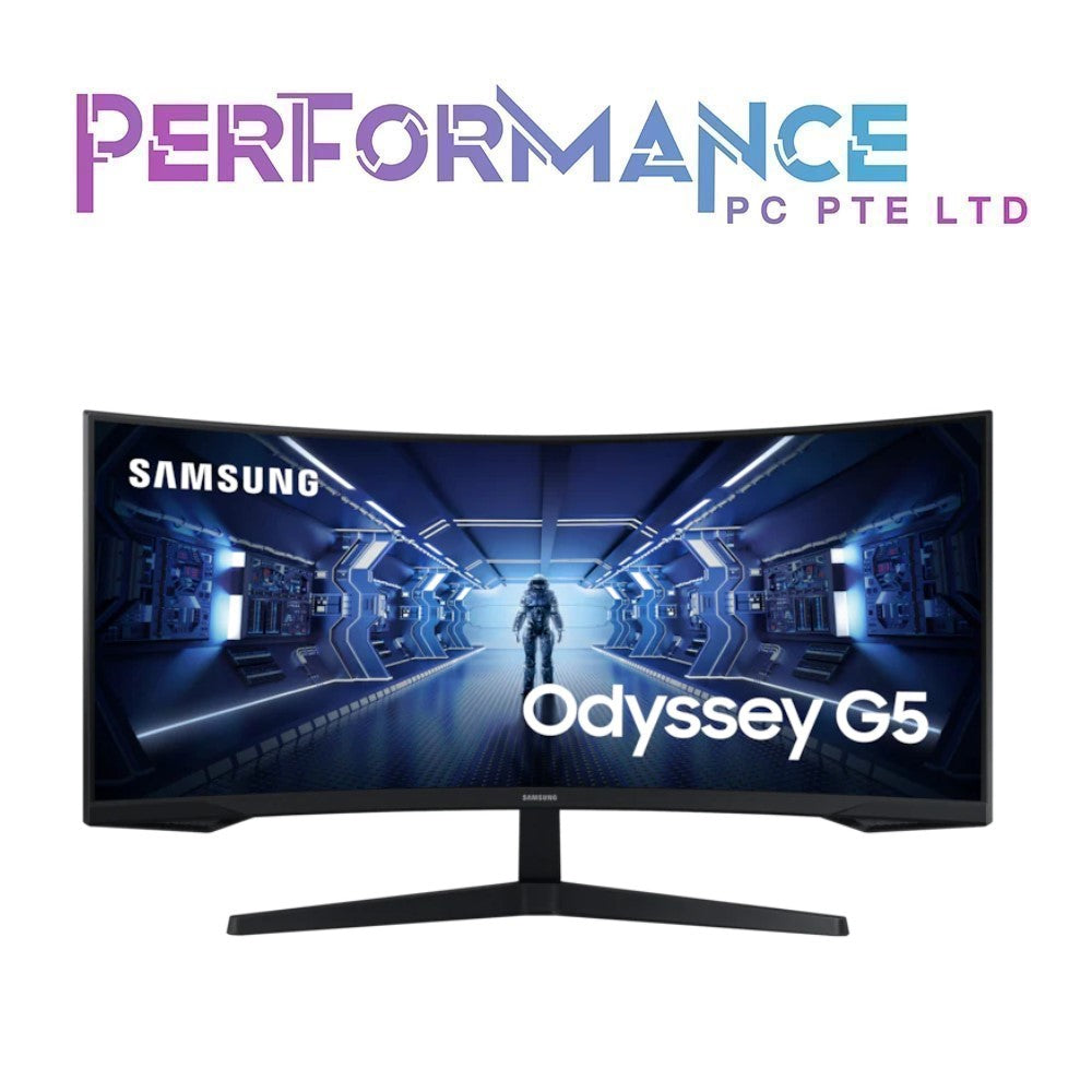 Samsung Odyssey LC34G55TWWEXXS 34" G55 1000R Curved Gaming Monitor - 165Hz, 1ms, 1440p QHD, 3,440 x 1,440, Freesync Premium, HDR10, HDMI, 1 x Displayport , Black (3 YEARS WARRANTY BY BAN LEONG TECHNOLOGIES PTE LTD)