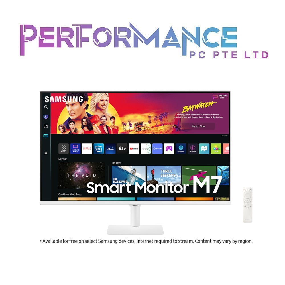 Samsung LS32BM701UEXXS 32 Inch Samsung M7 UHD Smart Monitor White, 3,840 x 2,160, 4ms (3 YEARS WARRANTY BY BAN LEONG TECHNOLOGIES PTE LTD)