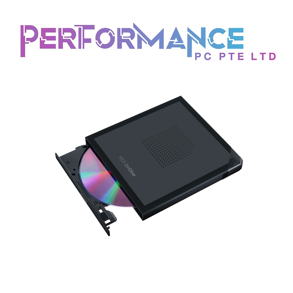 ASUS ZenDrive V1M external DVD drive and writer with built-in cable-storage design, USB-C interface, compatible with Windows 11 and macOS, M-DISC support, comprehensive backup solutions included (1 YEAR WARRANTY BY BAN LEONG TECHNOLOGIES PTE LTD)