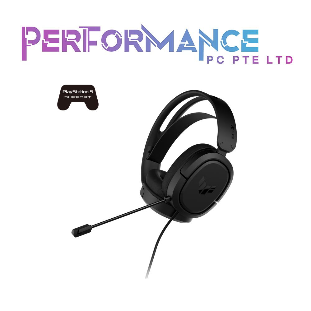 ASUS TUF Gaming H1 headset features 7.1 surround sound with deep bass, a Discord and TeamSpeak-certified microphone, a lightweight comfortable design (2 YEARS WARRANTY BY BAN LEONG TECHNOLOGIES PTE LTD)
