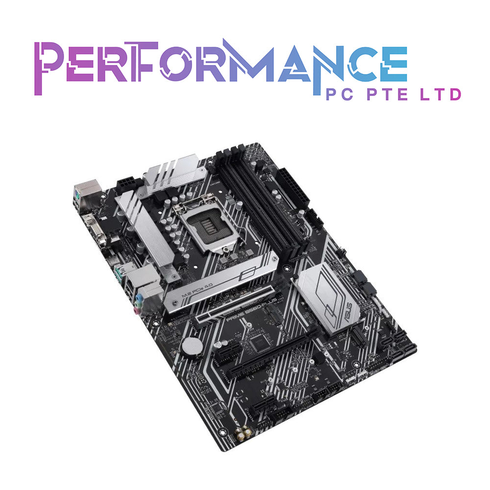 ASUS PRIME B560-PLUS Intel B560 (LGA 1200) ATX motherboard with PCIe 4.0, two M.2 slots, 8 power stages, Intel® 1 Gb Ethernet, DisplayPort, HDMI, D-Sub, USB 3.2 Gen 1 Type-C (3 YEARS WARRANTY BY AVERTEK ENTERPRISES PTE LTD)