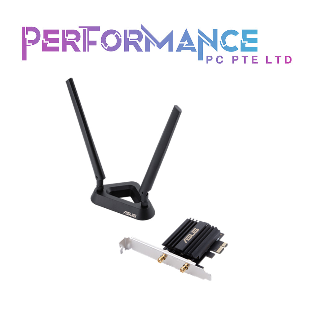 ASUS PCE-AX58BT AX3000 Dual Band PCI-E WiFi 6 (802.11ax) Adapter with 2 external antennas. Supporting 160MHz, Bluetooth 5.0, WPA3 network security, OFDMA and MU-MIMO (3 YEARS WARRANTY BY AVERTEK ENTERPRISES PTE LTD)