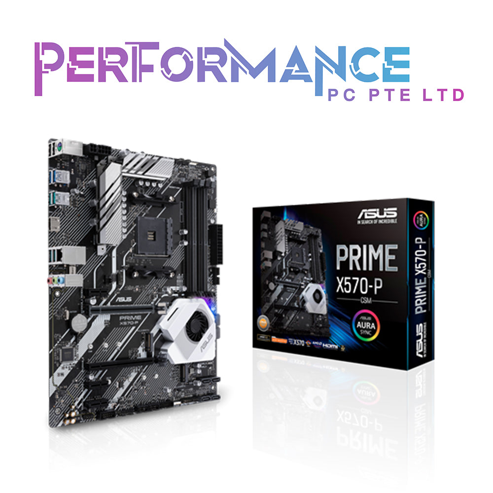 ASUS PRIME X570-P/CSM AMD AM4 ATX motherboard with PCIe 4.0, 12 DrMOS power stages, dual M.2, HDMI, SATA 6Gb/s, USB 3.2 Gen 2 and Aura Sync RGB (3 YEARS WARRANTY BY AVERTEK ENTERPRISES PTE LTD)